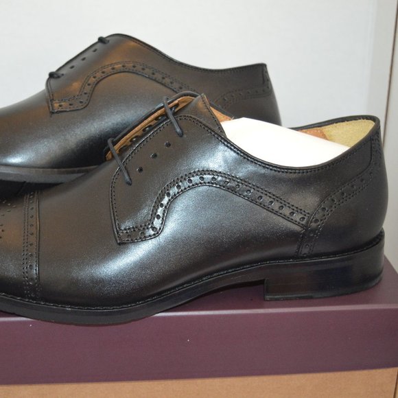 Johnston & Murphy Halford Cap-Toe Oxfrods Shoe 11 - Picture 2 of 8